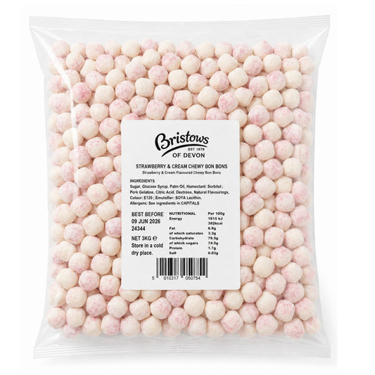 Bristows Strawberry & Cream Chewy Bonbons 3kg