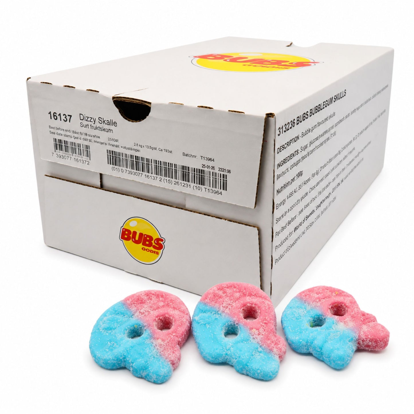 BUBS Dizzy Bubblegum Skulls 2.6kg