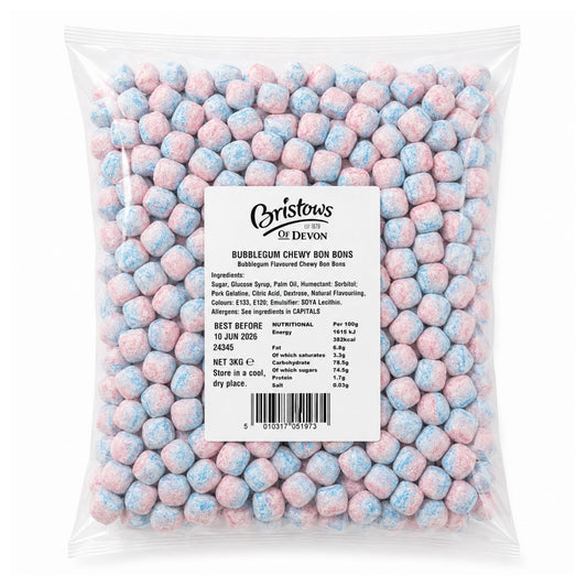 Bristows Bubblegum Chewy Bonbons 3kg