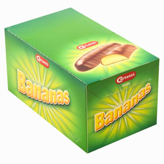 Carletti Marshmallow Foam Chocolate Bananas - 30 Count Box