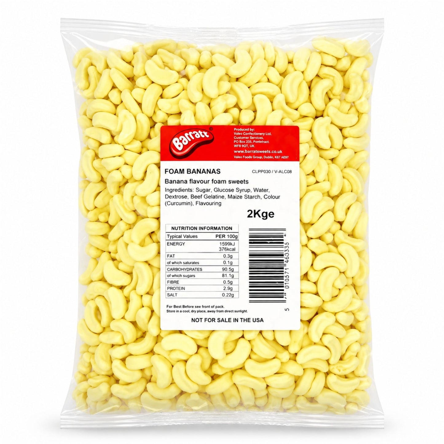 Barratt Mini Foam Bananas 2kg