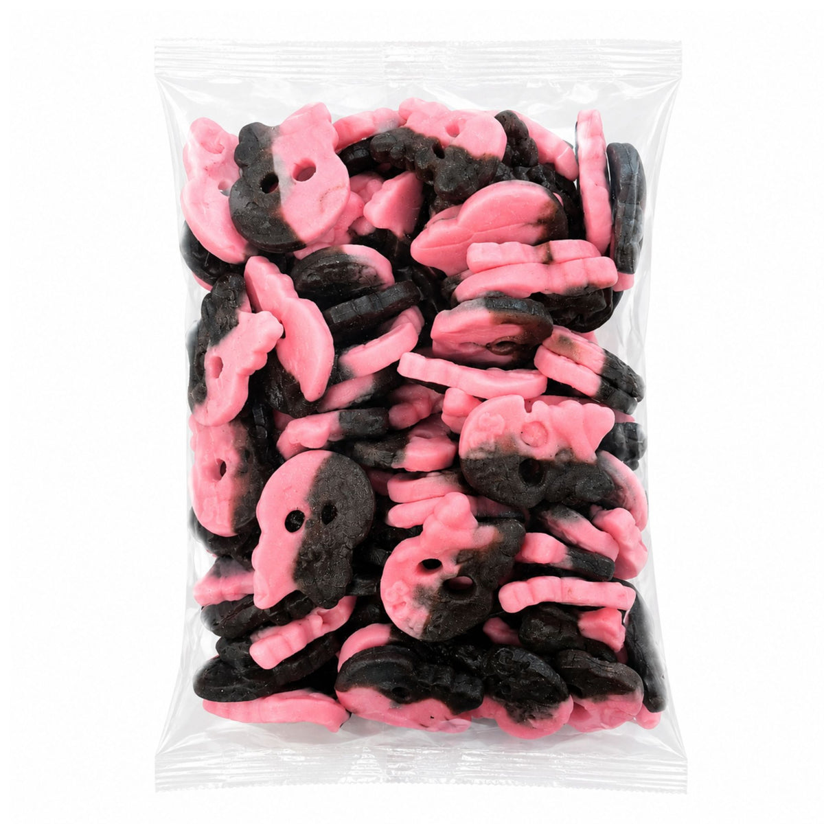 BUBS Raspberry Liquorice Skulls 1kg