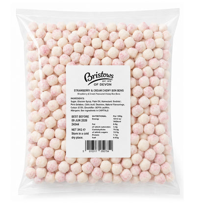 Bristows Strawberry & Cream Chewy Bonbons 3kg