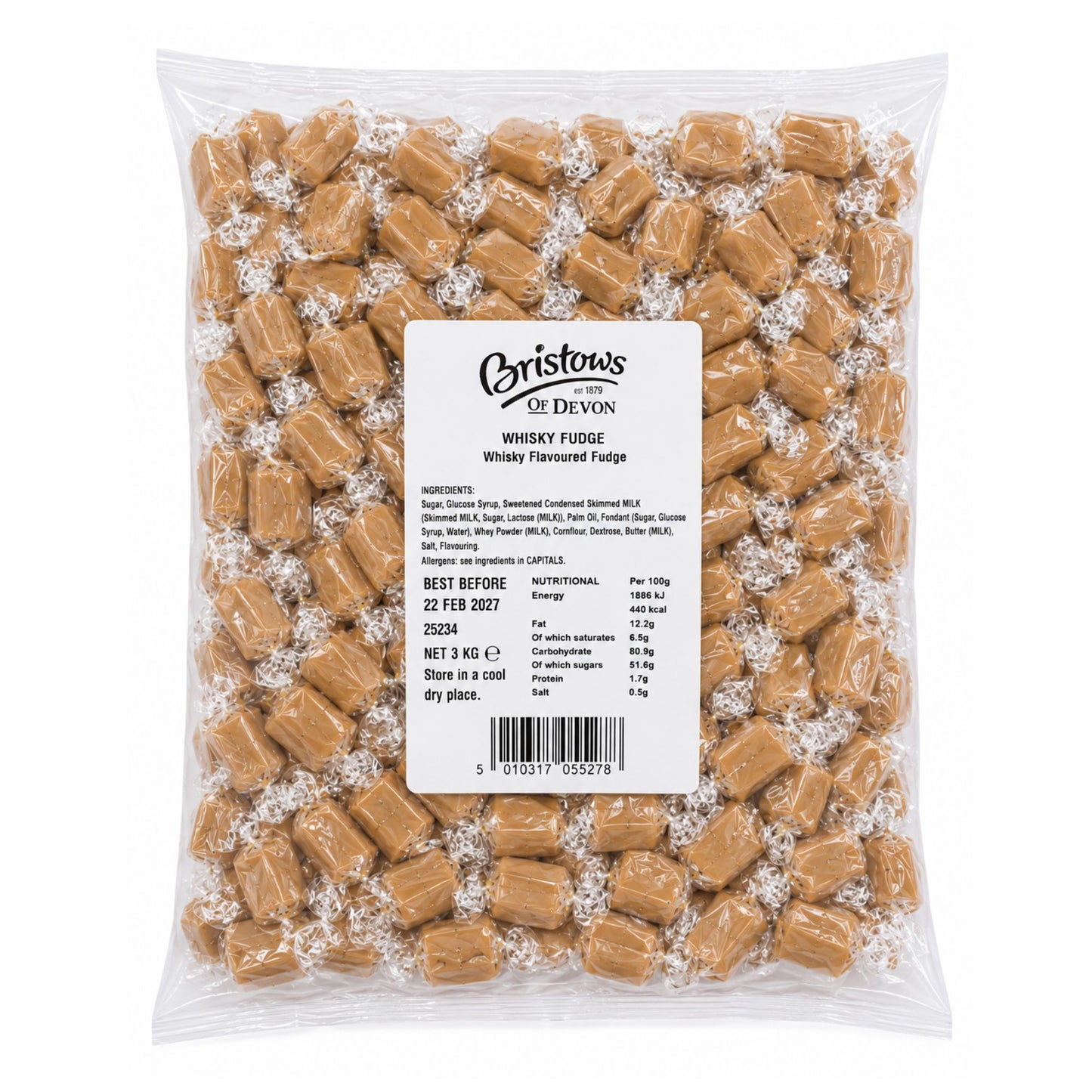Bristows Whiskey Fudge 3kg